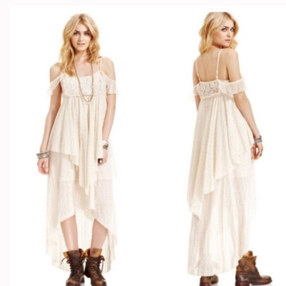 Free People Dresses & Skirts - Free People Candelight Hi-Lo Dress Boho Wedding